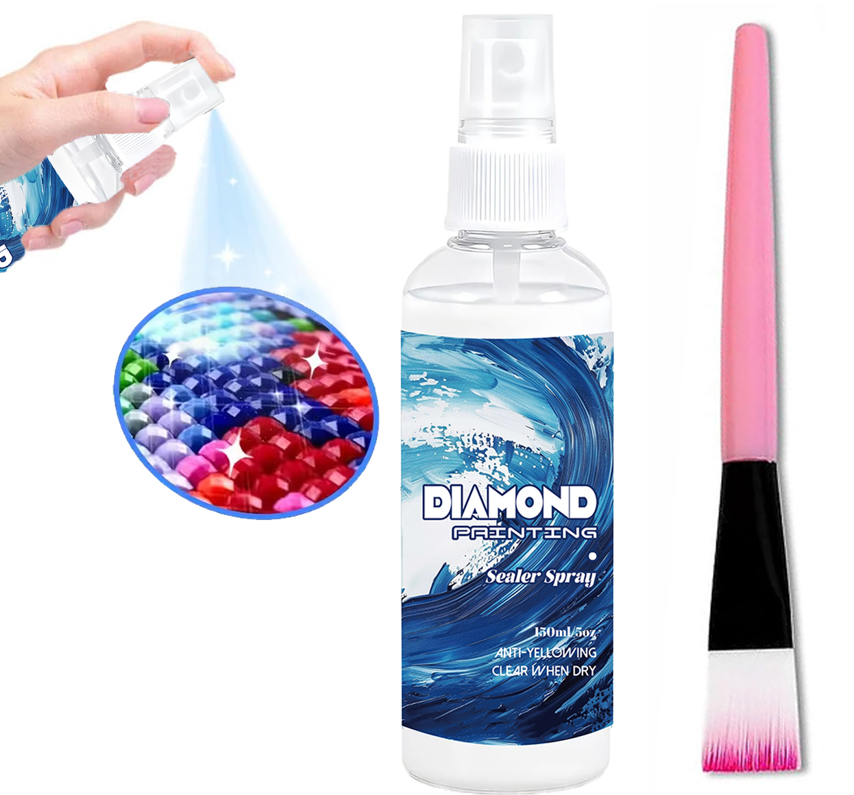 Resin Art Glue - 150ml Diamond Painting Sealant Spray Craft