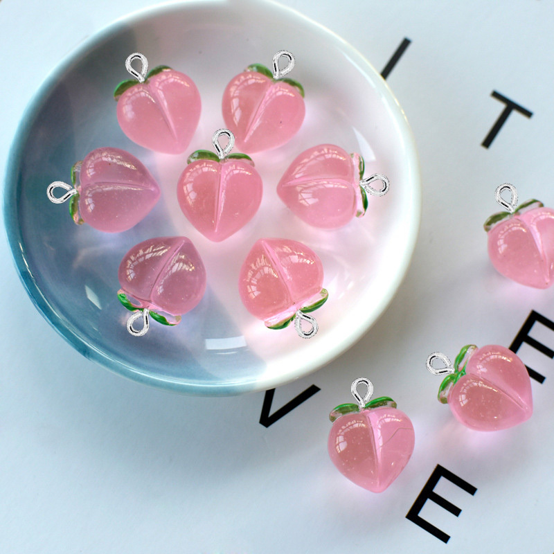 Resin Art Essentials - 10Pcs New Transparent Peach Flat Resin
