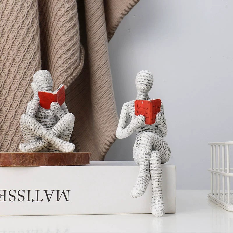 Resin Art Anniversary Gift - 1pc Creative Reading Paper Pulp Women