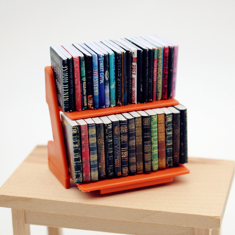 Resin Art Book - 1:12 Simulation Mini Books Bookcase Bookshelf