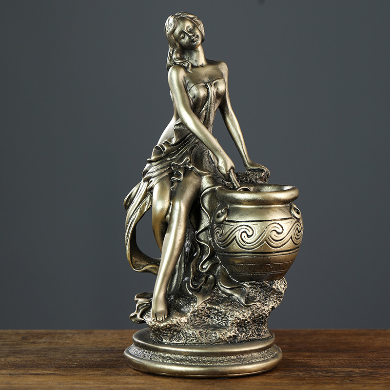 Resin Art Anniversary Gift - Greek Goddess Statue Handcrafted Classical Sculpture
