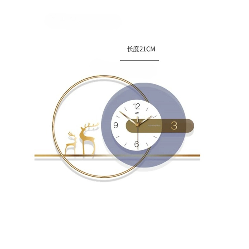 Resin Art Clock - Modern Metal Wall Clocks Living Room