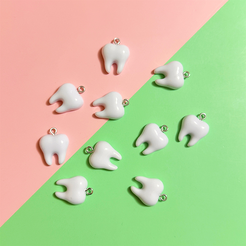 10pcs Cute White Teeth Resin P - Resin Art Essentials review and price