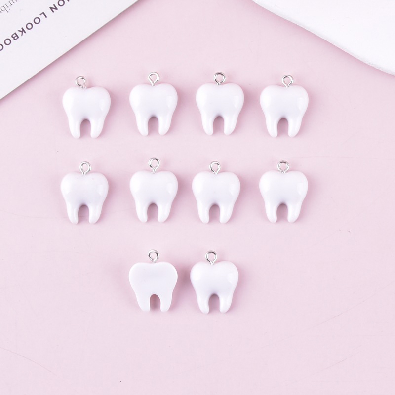 10pcs Cute White Teeth Resin P - Resin Art Essentials review and price