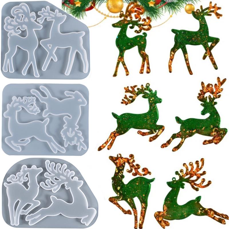 Christmas Elk Epoxy Resin Mold - Resin Art Tool Kit review and price
