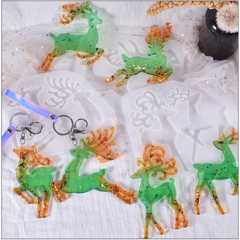 Christmas Elk Epoxy Resin Mold - Resin Art Tool Kit review and price