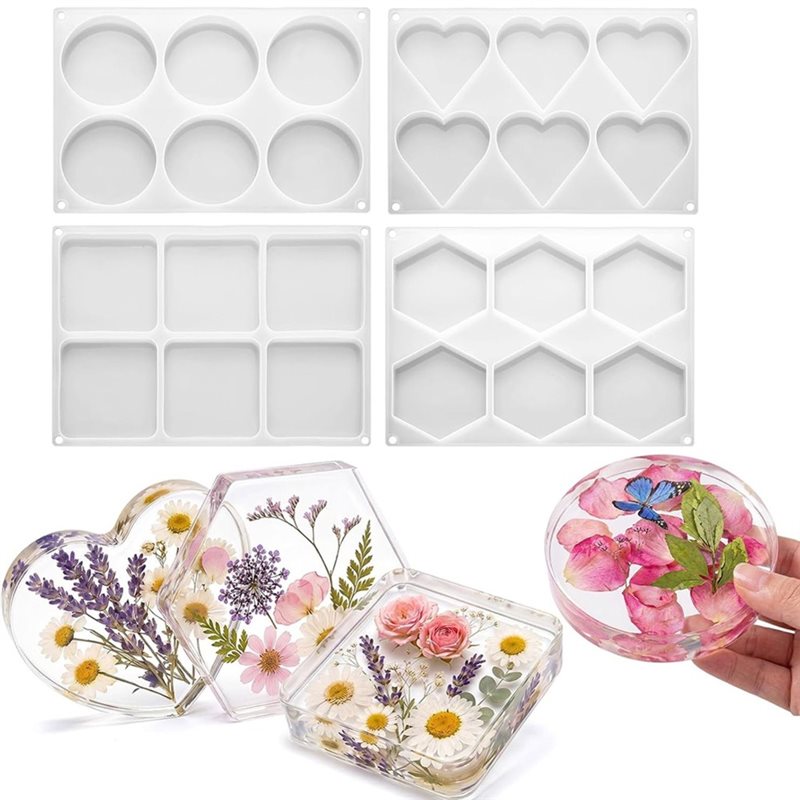 FYBL-Resin Molds 4 Inch Round  - Coaster Mold Square review and price