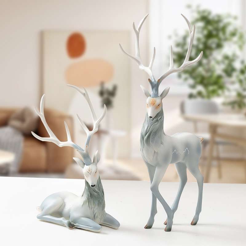 Light Luxury Elk Resin Crafts  - Resin Art Anniversary Gift review and price