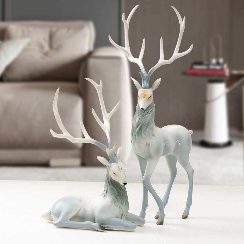 Light Luxury Elk Resin Crafts  - Resin Art Anniversary Gift review and price