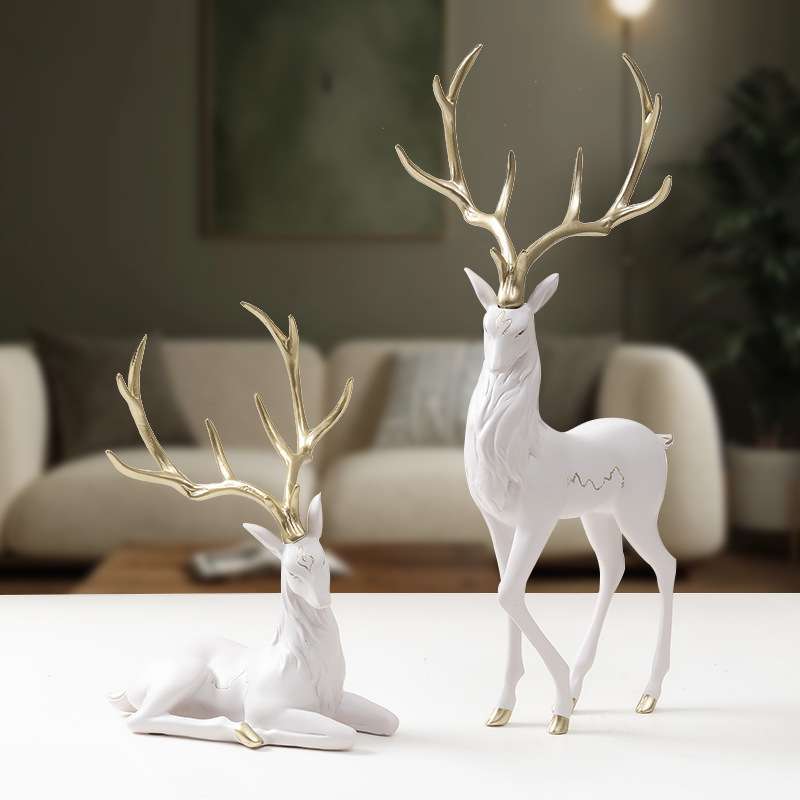 Light Luxury Elk Resin Crafts  - Resin Art Anniversary Gift review and price