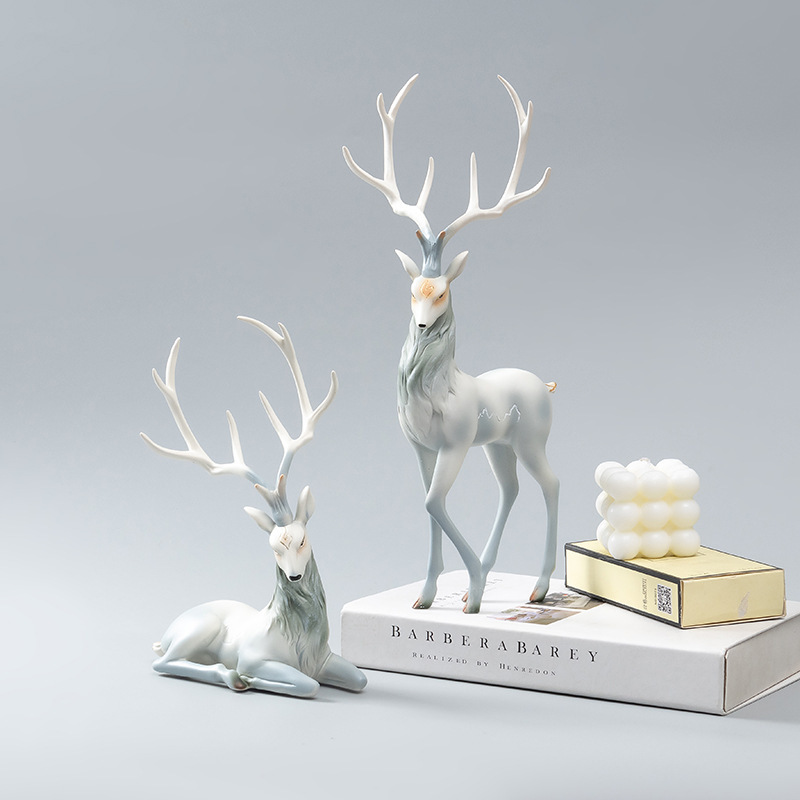 Light Luxury Elk Resin Crafts  - Resin Art Anniversary Gift review and price