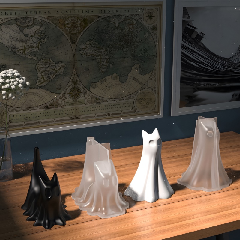 Ghost Cat Halloween Desktop Or - Resin Art Glue review and price