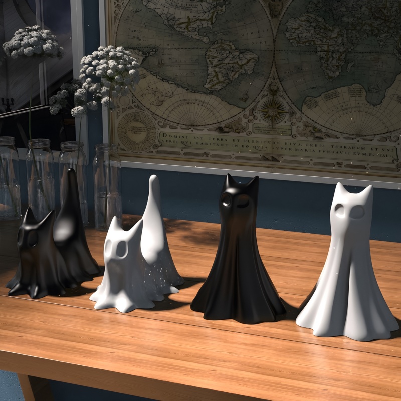Ghost Cat Halloween Desktop Or - Resin Art Glue review and price
