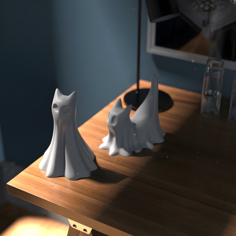 Ghost Cat Halloween Desktop Or - Resin Art Glue review and price