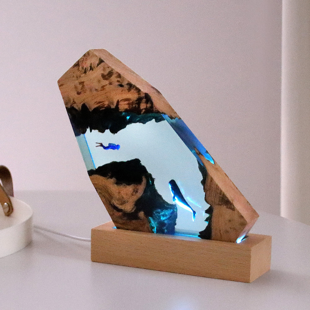 New Underwater Cave Whale Dive - Resin Art Anniversary Gift review and price