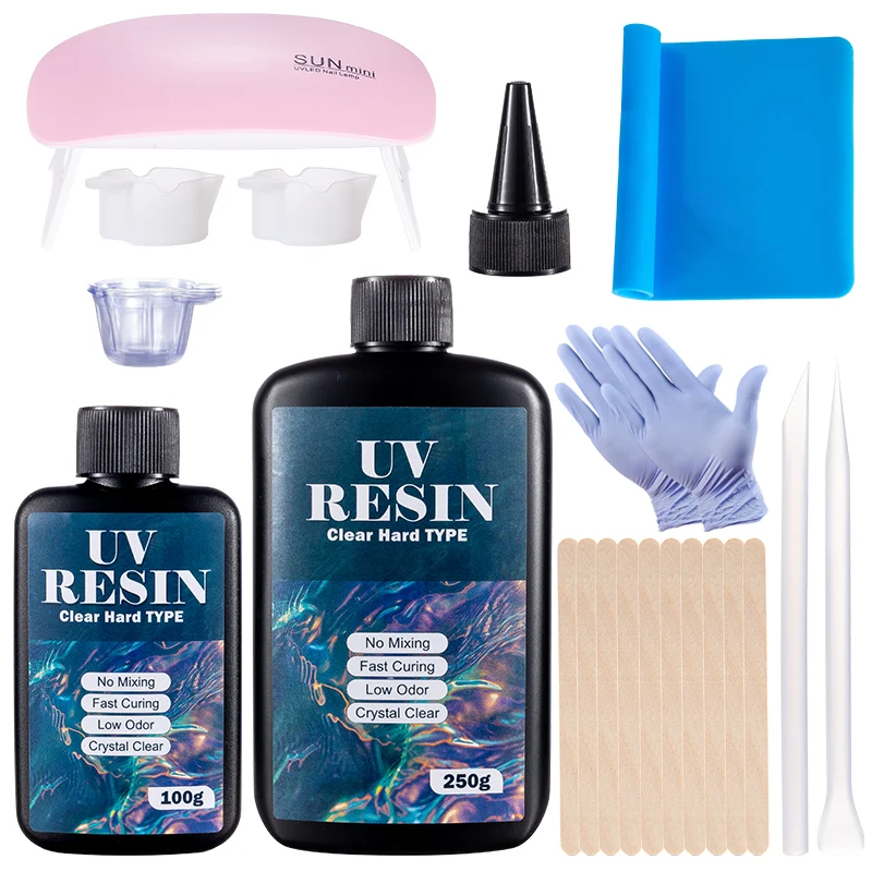 Hard UV Resin Glue Kit Fast Cu - Resin Art Tool Kit review and price