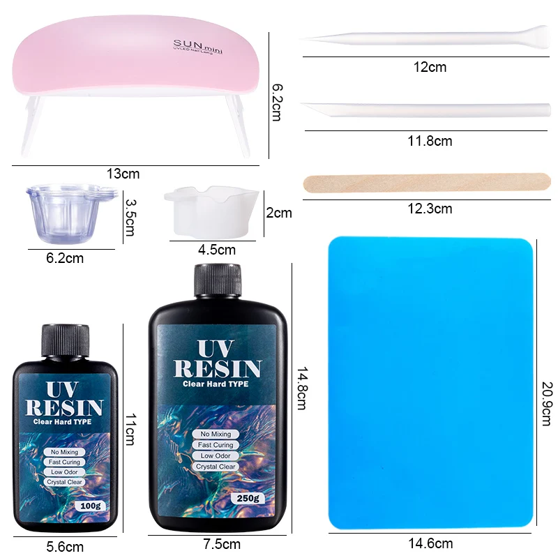 Hard UV Resin Glue Kit Fast Cu - Resin Art Tool Kit review and price