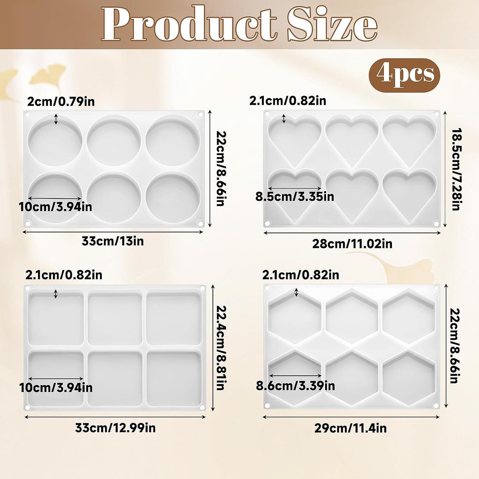 4Pcs Deep Resin Coaster Molds  - Coaster Mold Square review and price