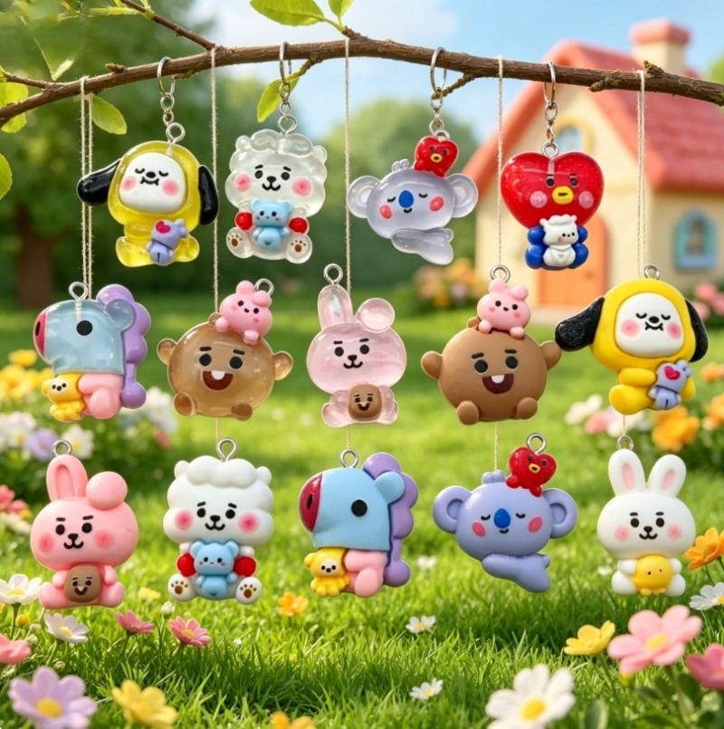 7pcs BT21 Resin Cartoon Charm  - Resin Art Essentials review and price