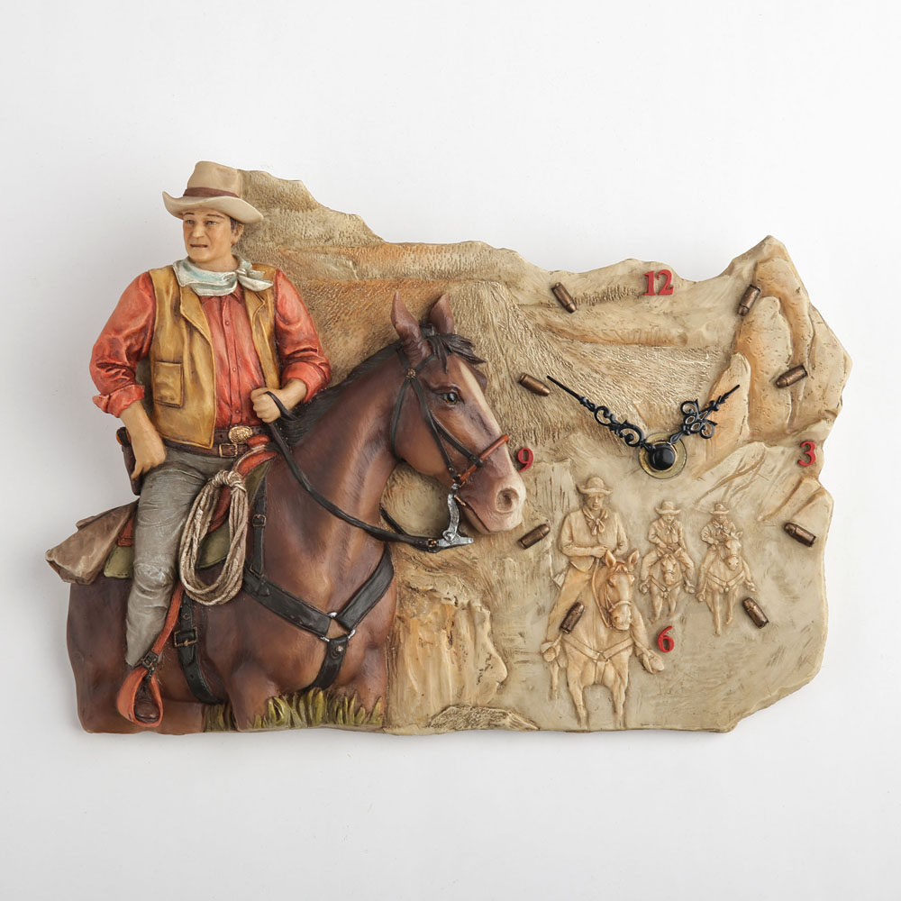 Vintage Western Cowboy Horse R - Resin Art Clock review and price