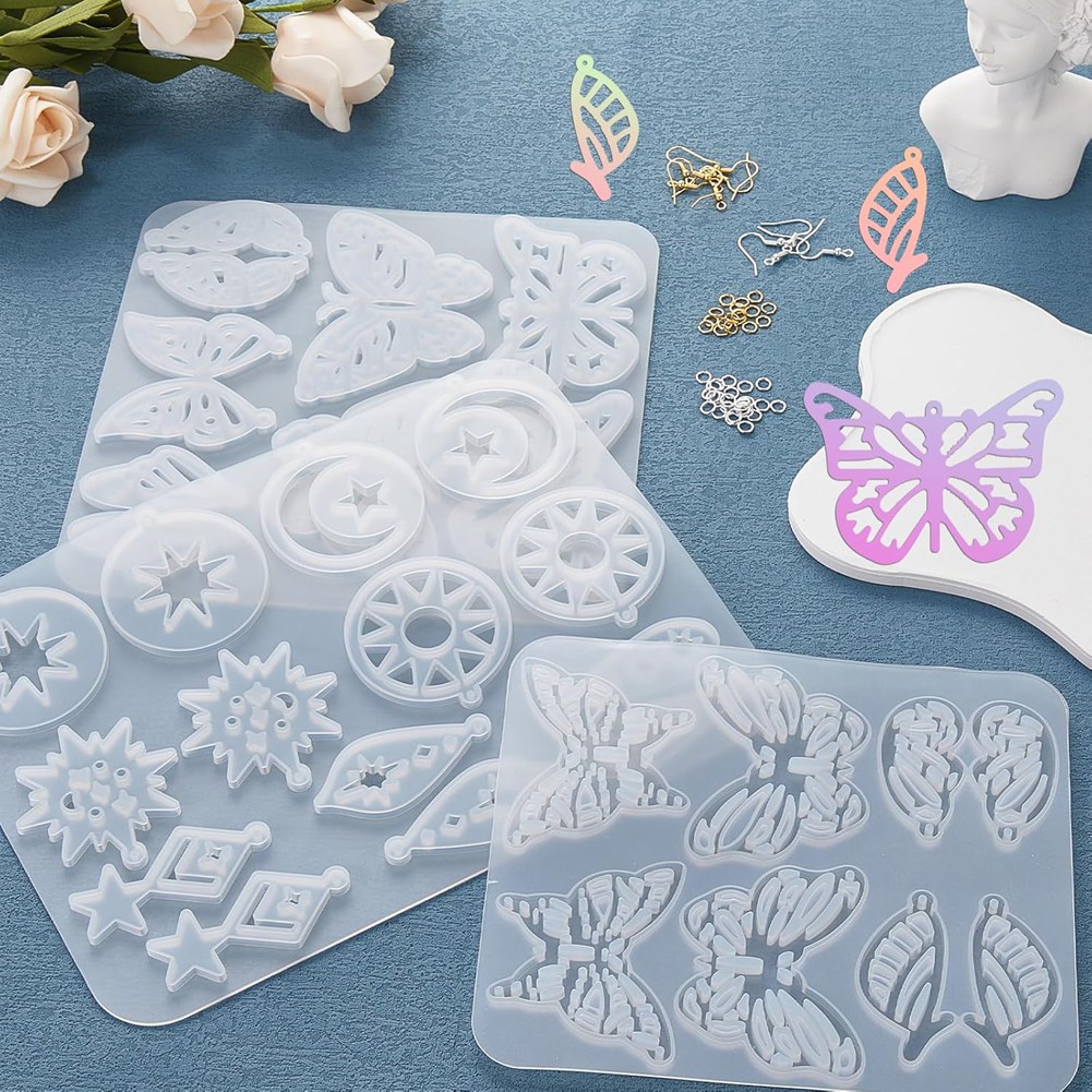 A95D-143Pcs Resin Earring Mold - Resin Art Earrings Kit review and price