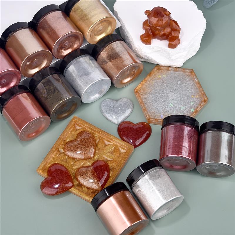 50g Shimmer Metallic Gold Silv - Resin Art Glue review and price