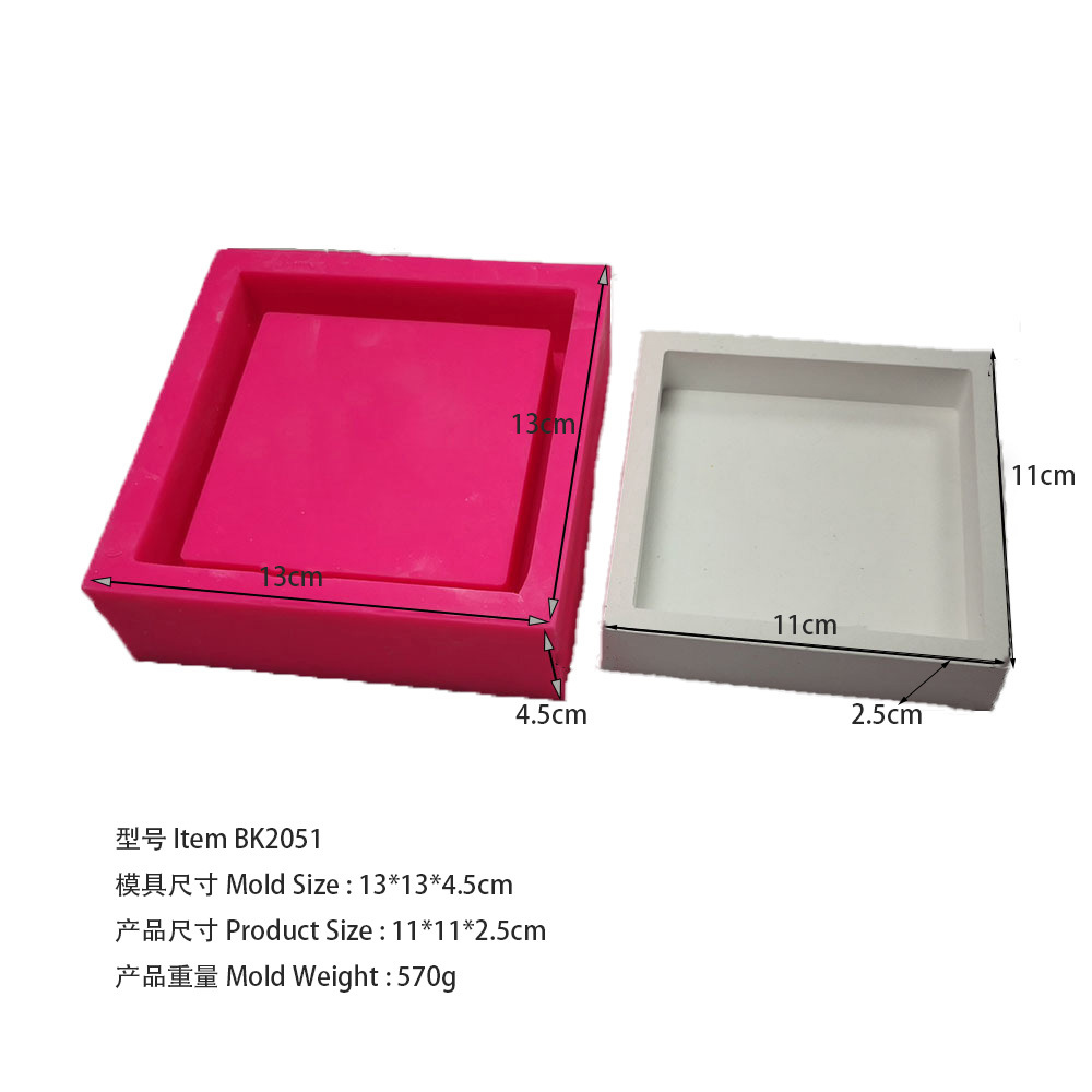 Large Square Tray Molds Thick  - Coaster Mold Square review and price
